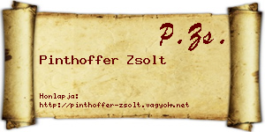 Pinthoffer Zsolt névjegykártya