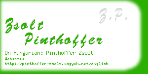 zsolt pinthoffer business card